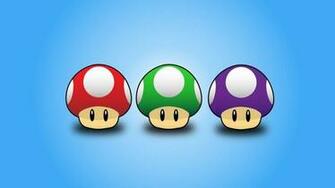 Mario Mushrooms Wallpaper