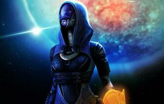 Wallpaper Mask Alien Mass Effect Bioware Tali Quarian