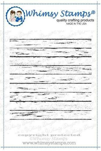 Farmhouse Shiplap Background Rubber Cling Stamp With Image