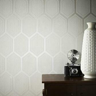 Chamonix White Mica Modern Wallpaper By Graham Brown