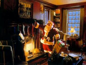 Wallpaper Gift New Year Christmas Santa Claus
