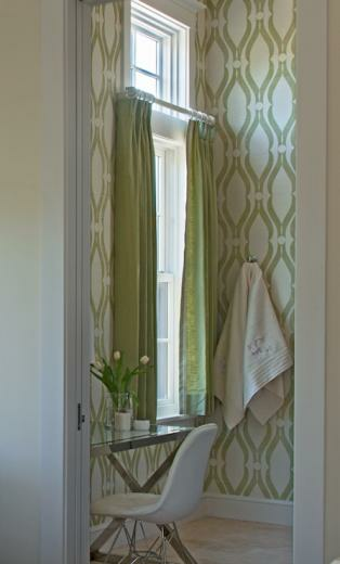 Wallpaper Phillip Jeffries Green Curtains Linen