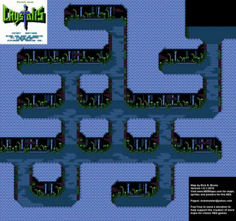 Crystalis Forest Maze Nintendo Nes Map Bg