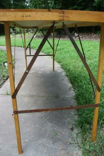Vintage Wooden Portable Folding Wallpaper Wall Papering Table