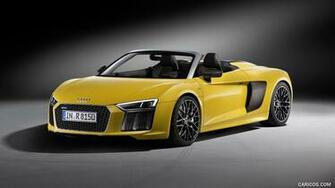Audi R8 V10 Spyder Color Vegas Yellow Front HD