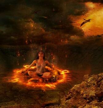 Wallpaper Magic Fire Dragon Fantasy