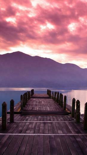 Lakeshore Pier Sophie Julie Beautiful Nature Wallpaper iPhone