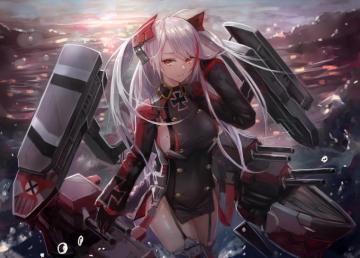 Azur Lane Prinz Eugen Admiral Hipper Anime Girls 4k