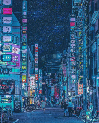 Lyn Felux On Futuristic World Night Life Tokyo Anime