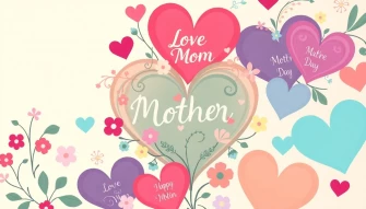 Mothers Day Hearts Wallpaper
