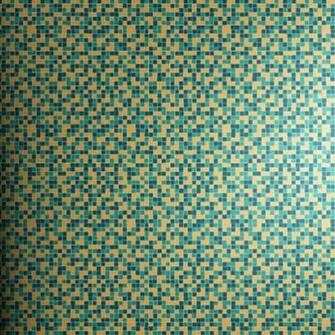 Metallic Vision Blue And Gold Mosaic Wallpaper Waterproof Decor