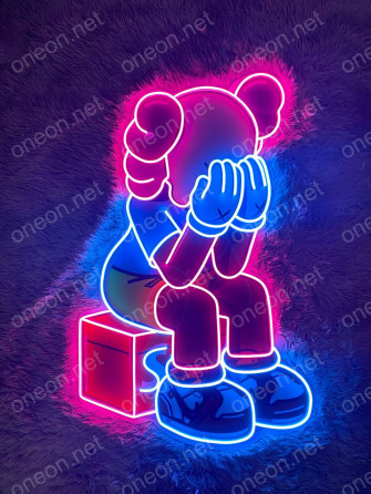 Sitting Kaws Supreme Led Neon Sign Uv Printed One Signs