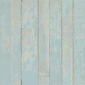 Pastel Blue Faux Wood Stained Plank Home Wallpaper R2595