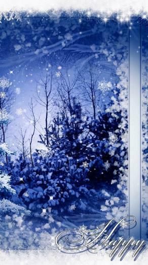 Tree Landscape Snow iPhone Wallpaper