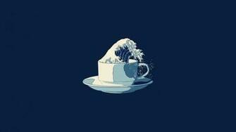 The Great Wave Off Kanagawa Abstract Waves HD Wallpaper
