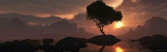 Sunsets Dual Screen Wallpaper Architecture HD Car