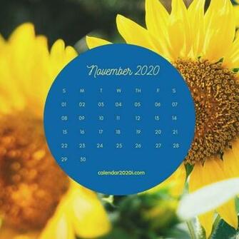 November Floral Calendar Printable Calendars