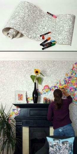 Wallpaper You Can Color Home