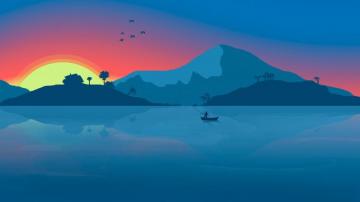 Simple Sunset 4k Wallpaper