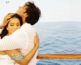 Kajol And Ajay Hugging Each Other Wallpaper Size