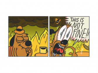 This Is Fine Background Wallpaper