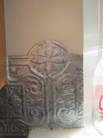 Wallpaper Didn T Quite Meet The Cabinets Coat Of Silver Paint