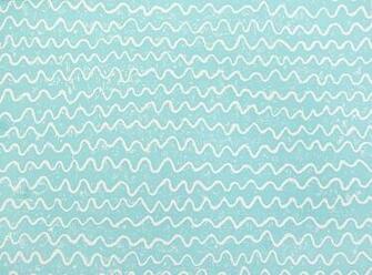 Turquoise And White Wallpaper Crayon Striped
