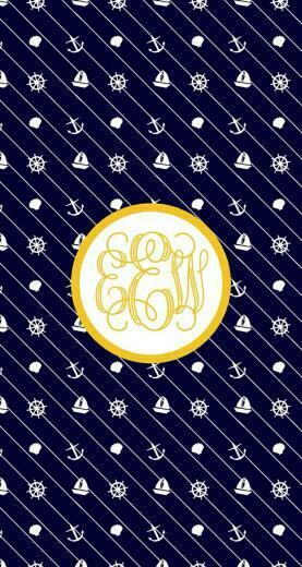 Nautical Monogram Wallpaper Monogramapp