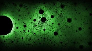 Digital Art Black Artwork Green Space