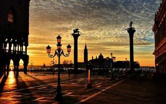 Street Italia Lantern Venezia Lights City Italy Wallpaper