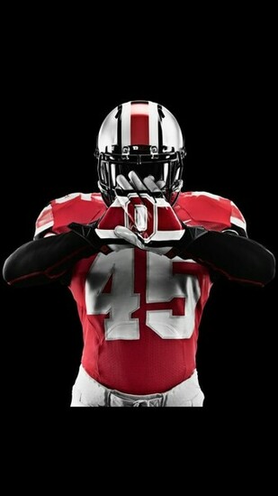 Ohio State Football Wallpaper In Black Background For iPhone HD