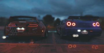 Nissan R34 Skyline Toyota Supra Wallpaper Version By