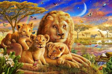 Lion Family Wallpaper