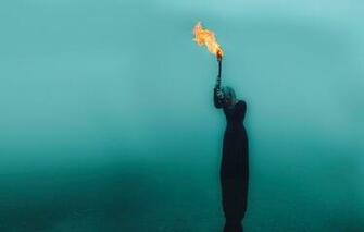 Wallpaper Girl Torch In The Water Kindra Nikole Forsaken Flame