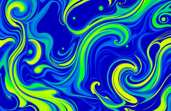 Blue And Neon Green Wallpaper