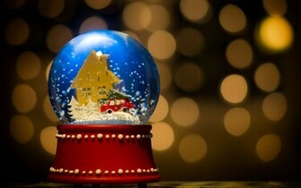 Christmas Snow Globe Computer Desktop Wallpaper Pictures