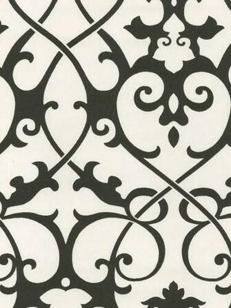 Black Scroll Wallpaper Traditional