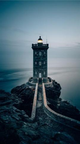 Lighthouse In The Brittany France iPhone Wallpaper