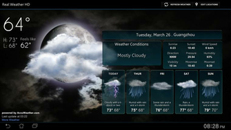 Real Weather HD Full Screen V2 For Xwidget By Jimking
