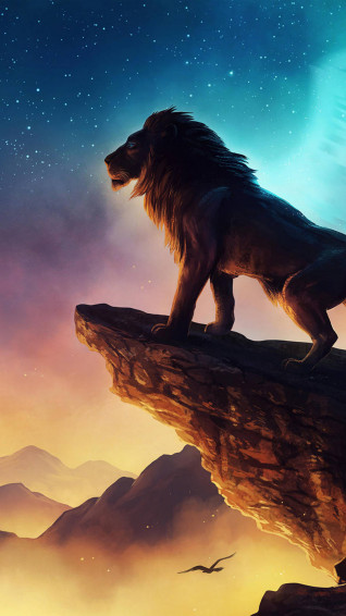 Galaxy Lion Wallpaper