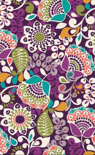 Vera Bradley Plum Crazy Patterns Through The Years iPhone