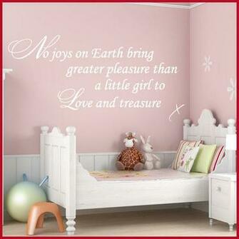 No Joys On Earth Baby Girl Nursery Art Wall Sticker Decals