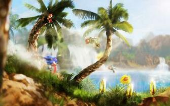Green Hill Zone By Orioto Fan Art Wallpaper Games