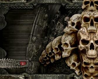 Wallpaper Skull Horror Scream Black Gothic Scary Dark Death Monster