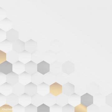 White And Gold Hexagon Pattern Background Vector Premium Image