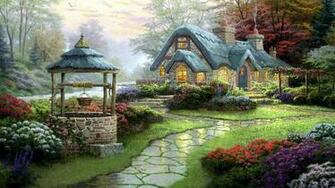 Cottage Wallpaper Top Background