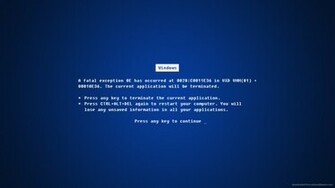 Bsod Or Blue Screen Of Death Wallpaper