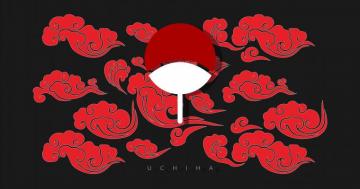 Uchiha Naruto Anime Crest Clouds 4k Wallpaper