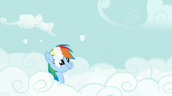 Rainbow Dash Adorable In The Clouds Wallpaper By Ericfortney On