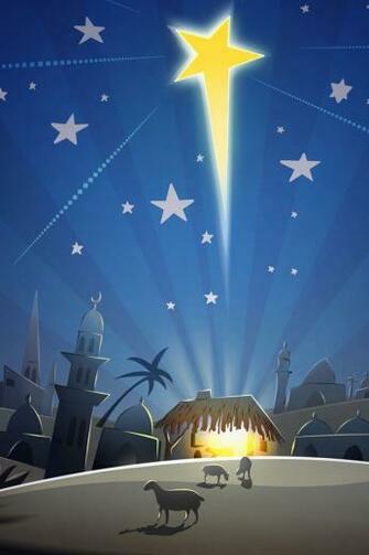 Evening Jesus Christmas iPhone Wallpaper